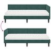 vidaXL Estructura de Cama Esquina con Colch&oacute;n 2 pcs Verde Terciopelo