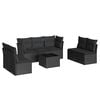 vidaXL Set de sof&aacute;s de jard&iacute;n 8 piezas y cojines rat&aacute;n sint&eacute;tico negro