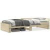 vidaXL Estructura de cama sin colch&oacute;n madera roble Sonoma 90x190 cm