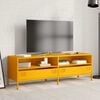 vidaXL Mueble para TV acero laminado en frío amarillo 135x39x43,5 cm