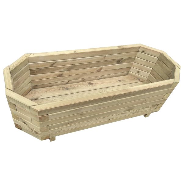 vidaXL Arriate de madera de pino impregnada 80x32x31 cm