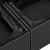 vidaXL Conjunto de sofá de jardín 6 pcs Negro Rattan de Poliéster