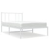 vidaXL Estructura cama sin colch&oacute;n con cabecero metal blanco 100x190cm