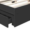 vidaXL Cama con almacenamiento Negro 140 x 190 cm Madera de ingenier&iacute;a