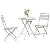 vidaXL Conjunto bistro 3 pcs Beige Acero