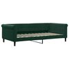 vidaXL Sof&aacute; cama sin colch&oacute;n terciopelo verde oscuro 100x200 cm