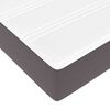 vidaXL Estructura cama otomana colch&oacute;n gris 140x190cm cuero sint&eacute;tico