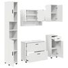 vidaXL Juego de muebles de ba&ntilde;o 5 pcs Madera engineered y metal