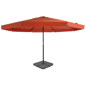 vidaXL Sombrilla de jard&iacute;n con base port&aacute;til terracota