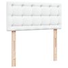 vidaXL Cama box spring con colchón cuero sintético blanco 90x190 cm
