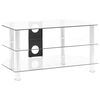 vidaXL Mueble de TV vidrio templado transparente 75x40x40 cm
