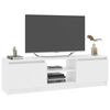 vidaXL Mueble para TV madera contrachapada blanco 120x30x35,5 cm