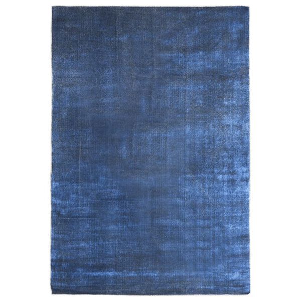 vidaXL Alfombra lavable plegable poli&eacute;ster azul marino 120x170 cm