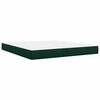 vidaXL Cama box spring con colch&oacute;n terciopelo verde oscuro 180x200 cm