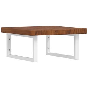 vidaXL Estante de lavabo de pared de acero y madera maciza de roble