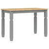 vidaXL Mesa de comedor Corona madera maciza de pino gris 112x60x75 cm