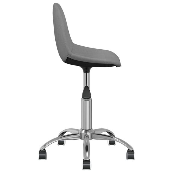 vidaXL Silla de oficina giratoria de tela gris claro