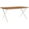 vidaXL Mesa de comedor con borde natural 160 x 90 x 75 cm