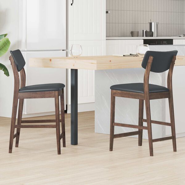 vidaXL Sillas de comedor 2 pcs Marr&oacute;n Claro 48 x 49 x 95 cm