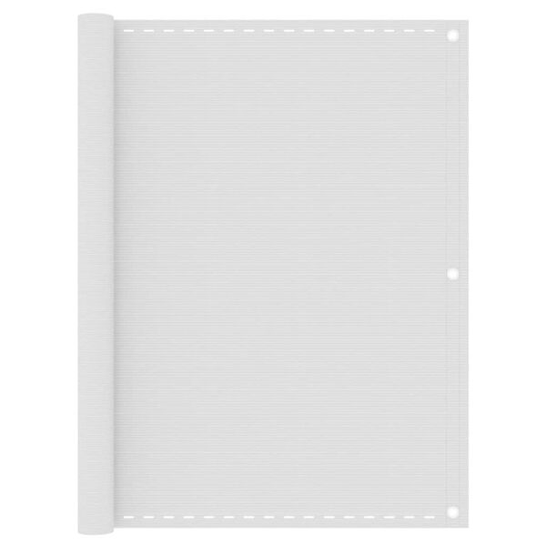 vidaXL Toldo para balcón HDPE blanco 120x500 cm