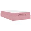 vidaXL Estructura de cama con colchón 2 pcs Rosa Terciopelo