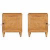 vidaXL Armario de Noche 2 pcs Marr&oacute;n Claro 40 x 33 x 46 cm