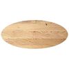 vidaXL Tablero de mesa ovalado madera maciza de roble 140x60x2 cm