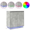 vidaXL Aparador LED con estante Gris Concreto 71 x 34,5 x 75 cm