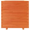 vidaXL Jardinera madera maciza de pino marr&oacute;n cera 70x70x72,5 cm