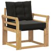 vidaXL Sof&aacute; de exterior Madera maciza de acacia y textileno Blanco