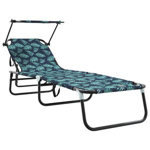 vidaXL Tumbona plegable oxford Multicolor