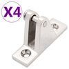 vidaXL Bisagras para cubierta de barco Bimini Top 4 uds acero inoxidable