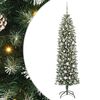 vidaXL &Aacute;rbol Navide&ntilde;o Artificial Delgado Verde y blanco 180 cm
