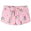 vidaXL Pantalones cortos infantiles con cord&oacute;n rosa claro 128