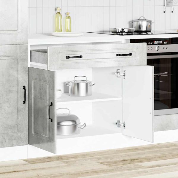 vidaXL Mueble bajo de cocina Kalmar madera de ingenier&iacute;a gris hormig&oacute;n