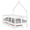 vidaXL Estructura cama ni&ntilde;os con cajones madera pino blanco 70x140 cm