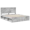 vidaXL Estructura de cama Concreto 160 x 200 cm Madera de pino macizo