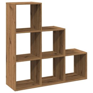 vidaXL Librer&iacute;a divisor 3 niveles madera roble artisan 99x29x99 cm