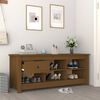 vidaXL Armario zapatero madera maciza pino marr&oacute;n miel 110x38x45,5cm