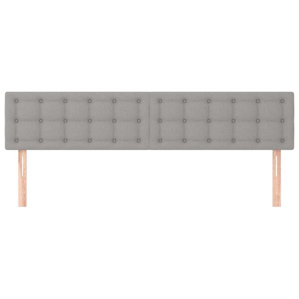 vidaXL Cabeceros tela gris claro 160x5x78/88 cm