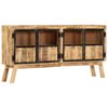 vidaXL Aparador madera maciza mango en bruto marr&oacute;n negro 160x30x80 cm