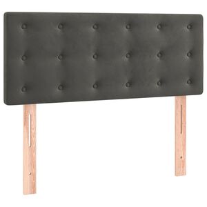 vidaXL Cabecero de terciopelo gris oscuro 100x5x78/88 cm