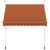 vidaXL Toldo manual retráctil naranja y marrón 250 cm
