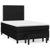 vidaXL Cama box spring con colch&oacute;n tela negro 120x190 cm