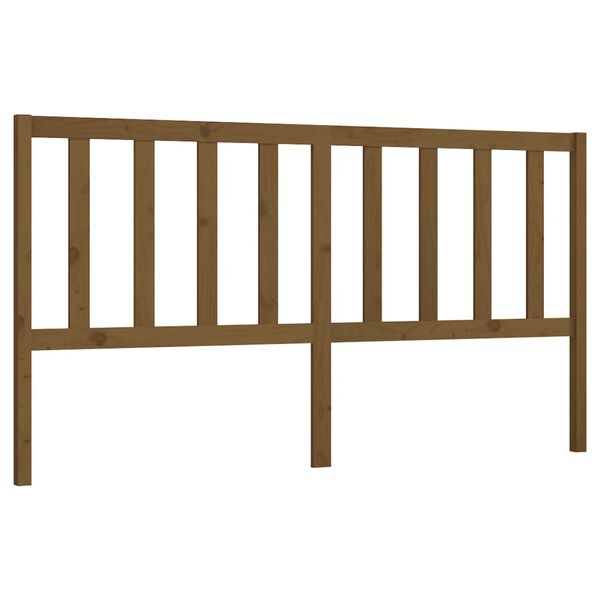 vidaXL Cabecero de cama madera maciza de pino marr&oacute;n miel 186x4x100 cm