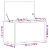 vidaXL Caja de Almacenamiento Roble Negro 60 x 35 x 35 cm