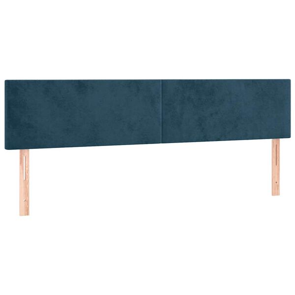 vidaXL Cabeceros terciopelo azul oscuro 160x5x78/88 cm