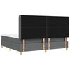 vidaXL Cama tipo Box Spring con colch&oacute;n Gris oscuro 200 x 200 cm tela