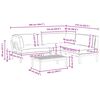 vidaXL Juego de Sof&aacute; con coj&iacute;n 4 pcs Taup&eacute; Madera de Acacia S&oacute;lida