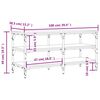 vidaXL Banco zapatero madera ingenier&iacute;a roble ahumado 100x38,5x49 cm